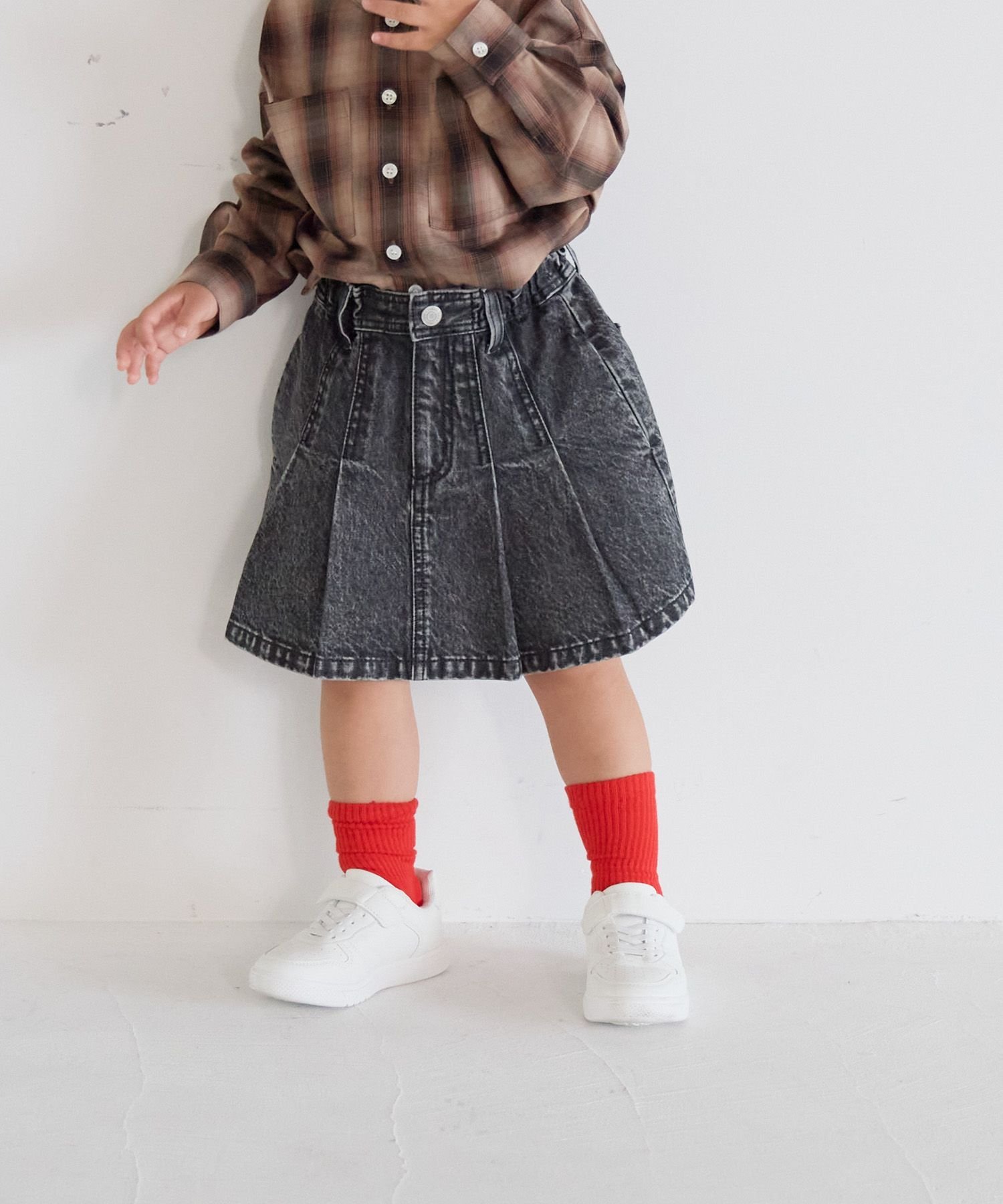 【SALE／20%OFF】LOWRYS FARM デニムスカート ローリーズファーム スカート ミニスカート ブルー ブラックのサムネイル