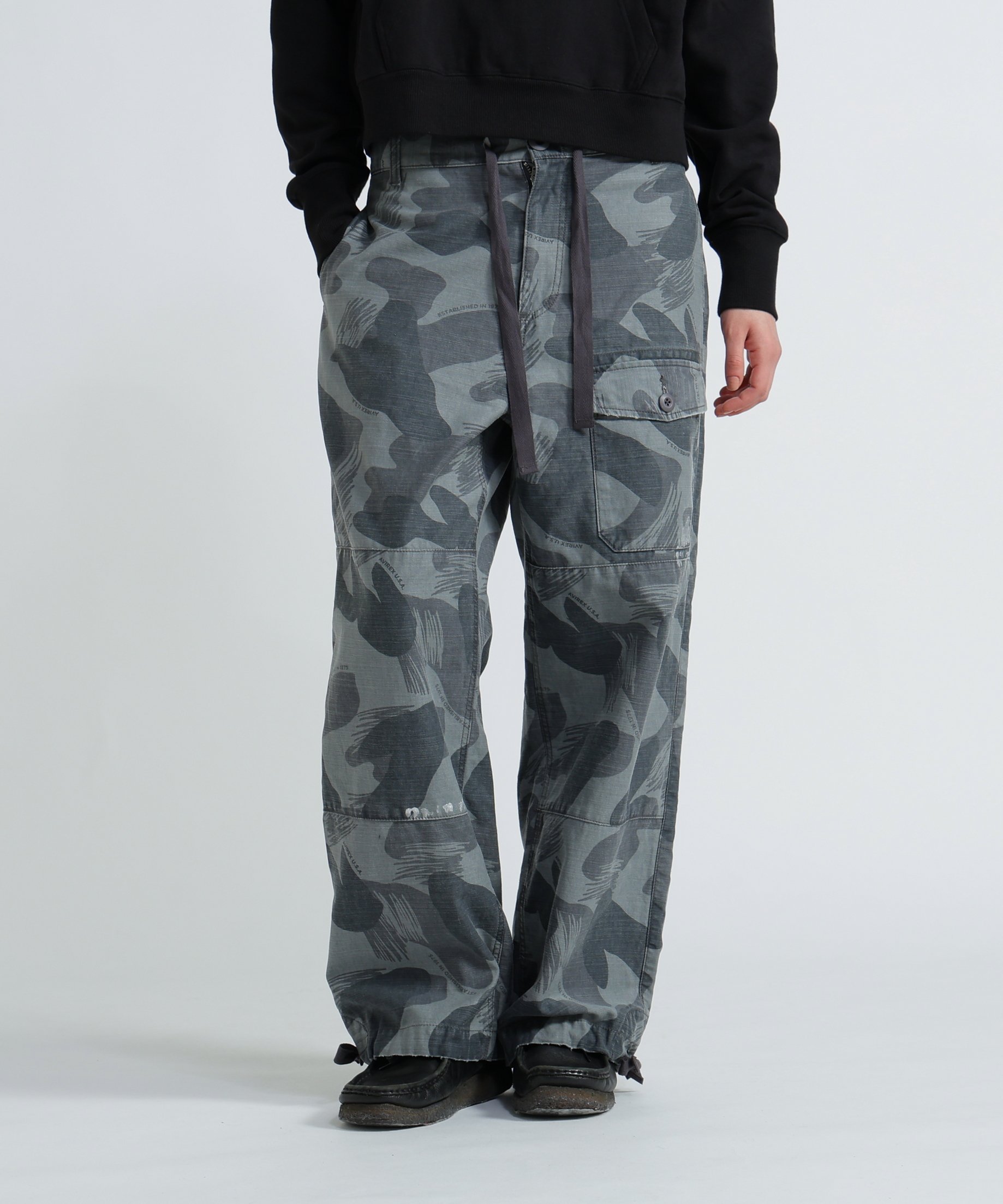 《WOMAN》CAMOUFLAGE CARGO LONG PANTS/カモフラージュカーゴロングパンツ アヴィレックス パンツ その他のパンツ グリーン ブラック