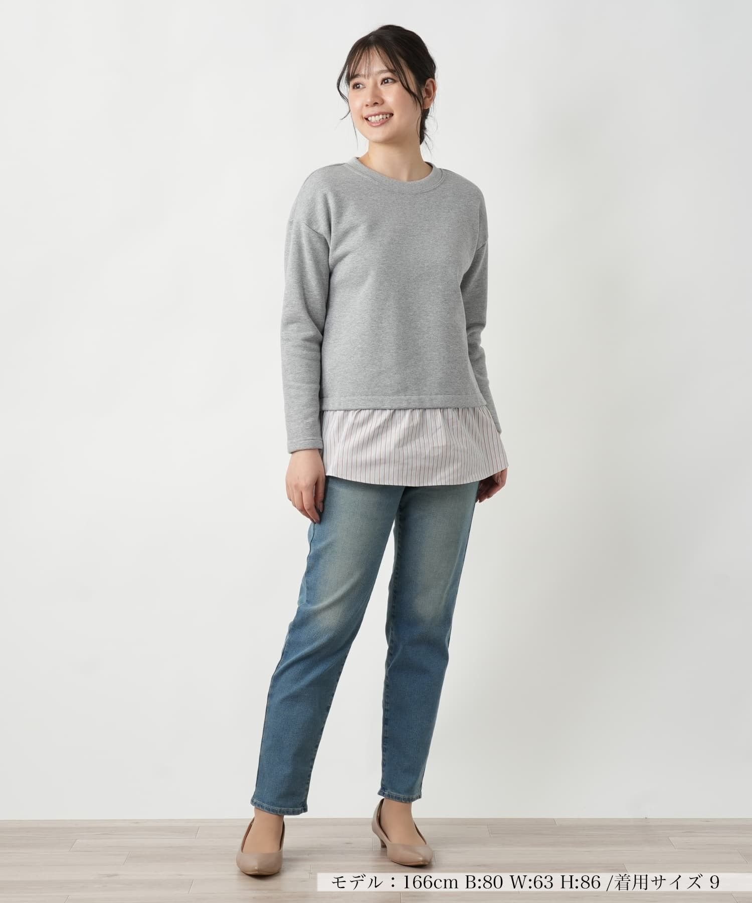 Leilian ウォッシュデニムパンツ【L JEANS】 レリアン パンツ ジーンズ・デニムパンツ