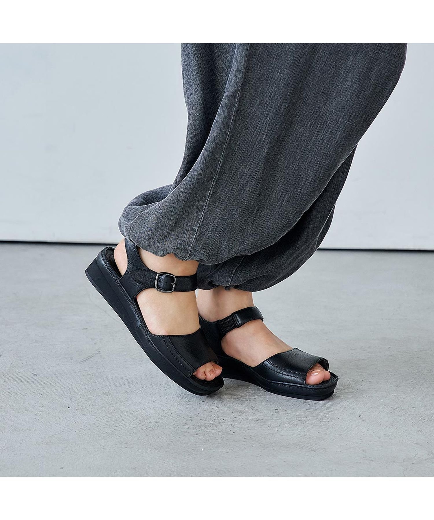 【SALE／30%OFF】ing 【WEB限定】【サスティナブル】ウエッジヒールレザーサンダル モード・エ・ジャコモ×イング シューズ・靴 サンダル ゴールド ブルー【送料無料】