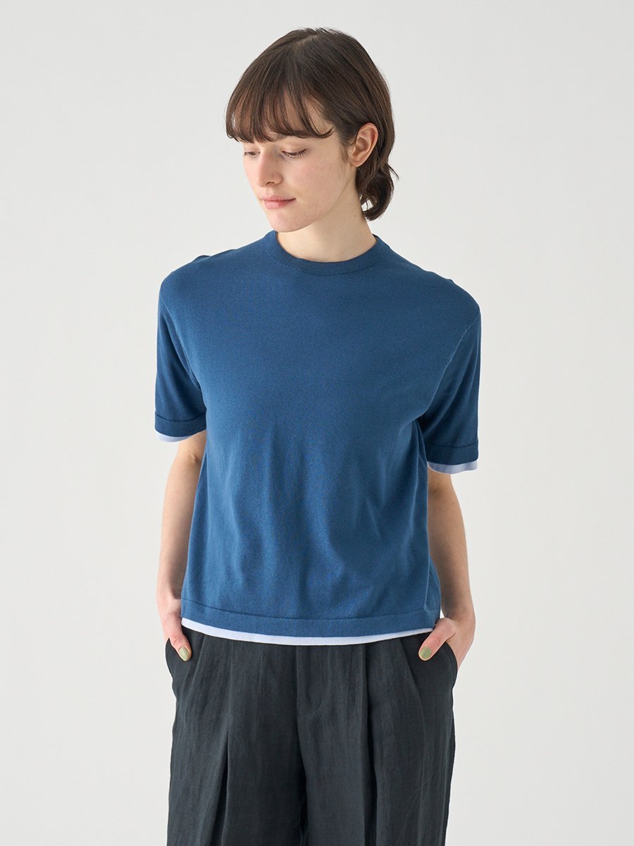 【SALE／30%OFF】JOHN SMEDLEY コットンニットTシャツ ｜ S4621 ｜ 30G ジョンスメドレー トップス ニット【送料無料】