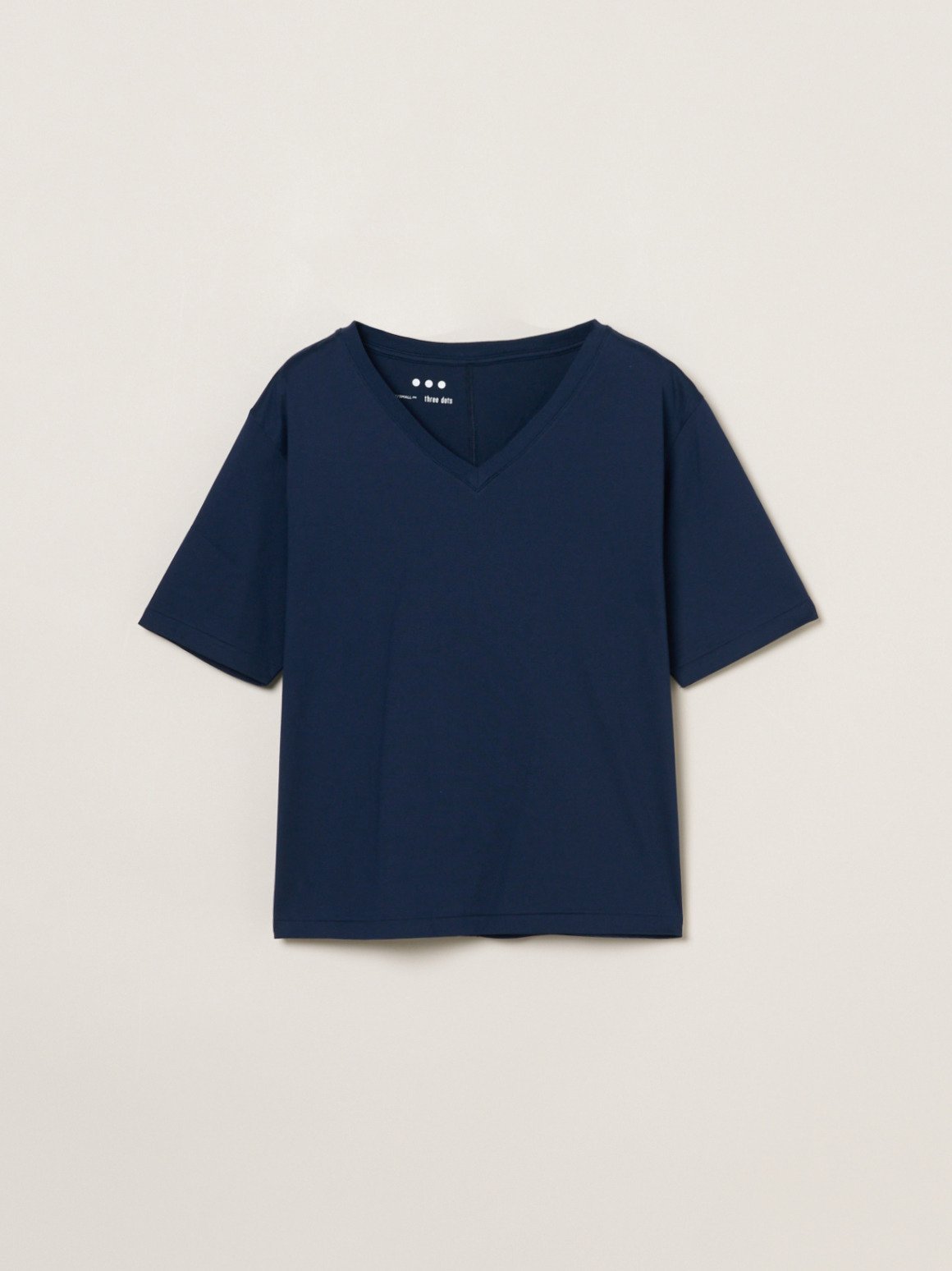 three dots Suvin 28 jersey v neck tee スリードッツ トップス カットソー・Tシャツ