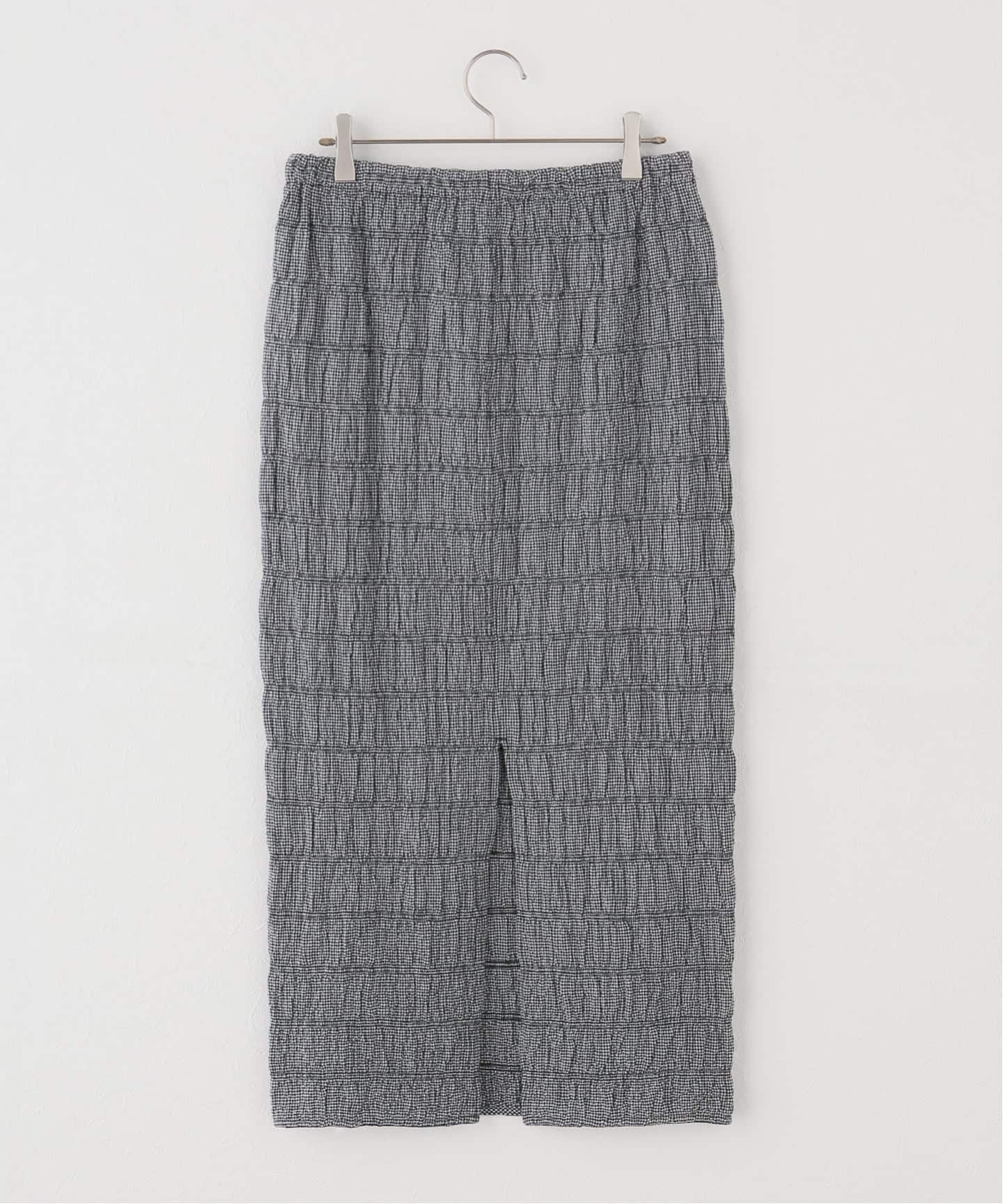 Spick & Span シャーリングギンガムイージースカート スピックアンドスパン スカート ロング・マキシスカート ブラック