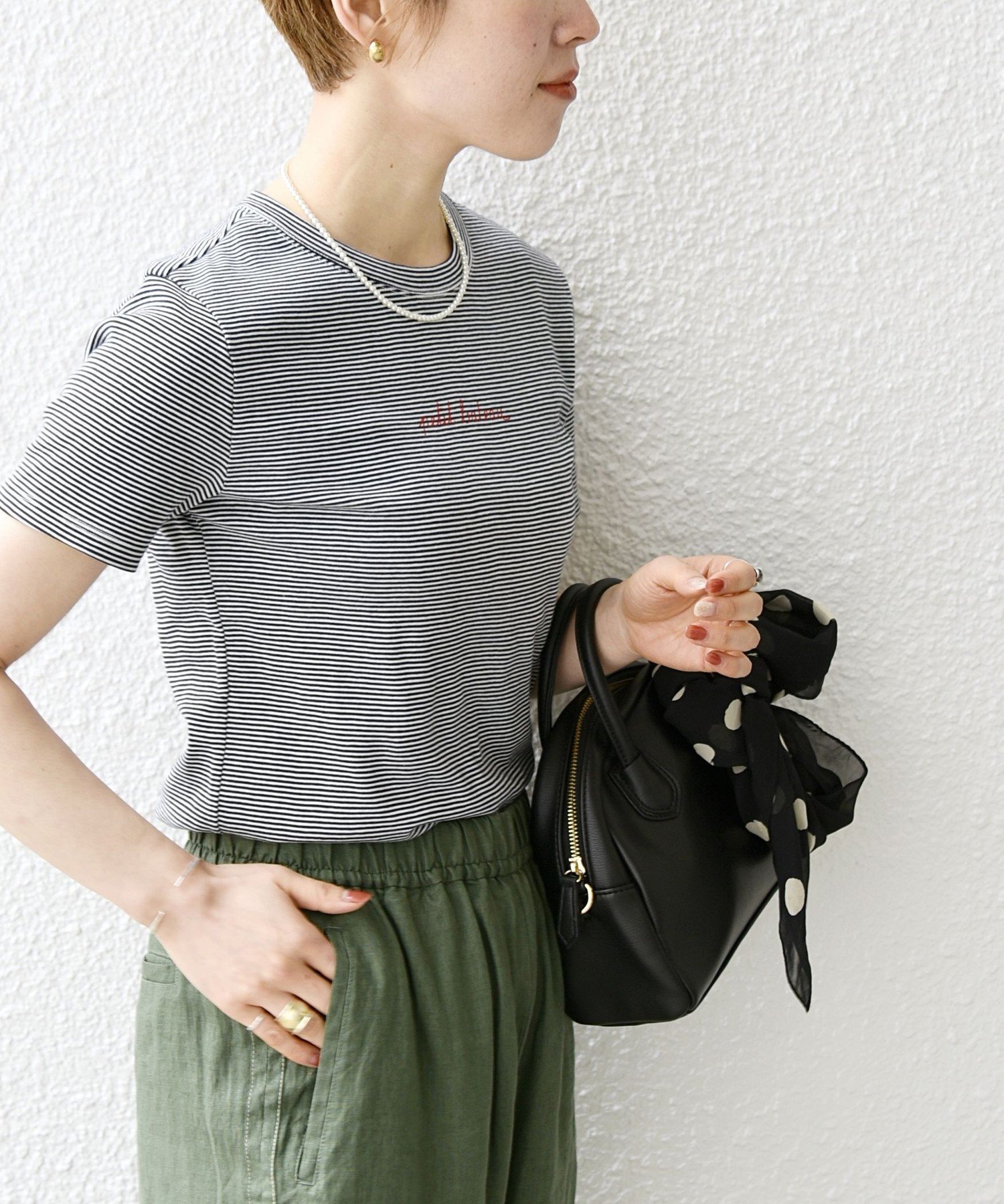 SHIPS any 【SHIPS any別注】PETIT BATEAU:＜洗濯機可能＞ロゴ プリント ボーダー 半袖 Tシャツ 23SS シップス トップス カットソー・Tシャツ ブルー ネイビー【送料無料】のサムネイル