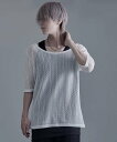 【SALE/10%OFF】BERNINGS-SHO Bernings Sho 透かしニット5分袖&アシンメトリータンク シルバーバレット トップス アンサンブル...