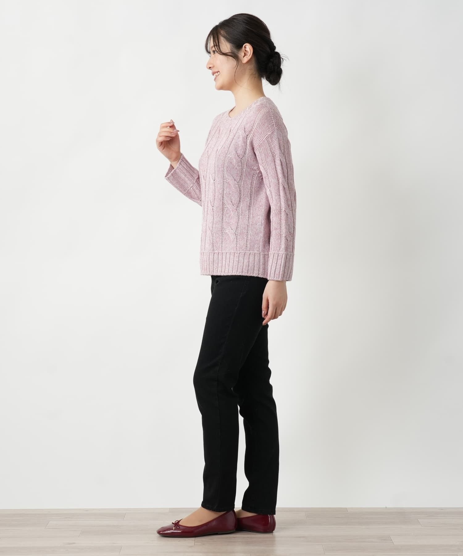 Leilian ブラックデニムパンツ【L JEANS】 レリアン パンツ ジーンズ・デニムパンツ ブラック
