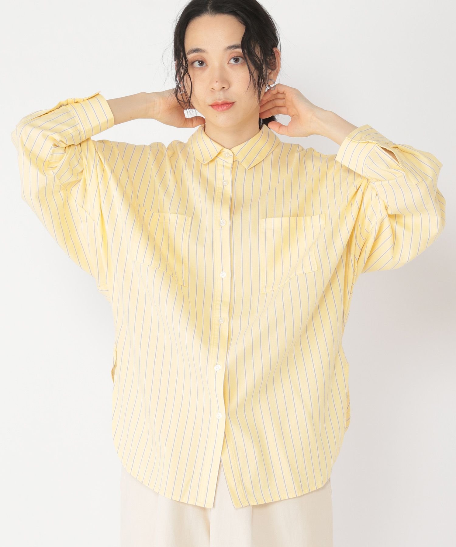 【SALE／30%OFF】studio CLIP 《days》アソートドルマンシャツ スタディオクリップ トップス シャツ・ブラウス イエロー ホワイト グリーン グレー ブルーのサムネイル