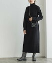 【SALE/10%OFF】Pierrot もっちりカシミヤタッチハイネックロングニットワンピース ピエロ ワンピース・ドレス ワンピース ブラック ブルー グレ...