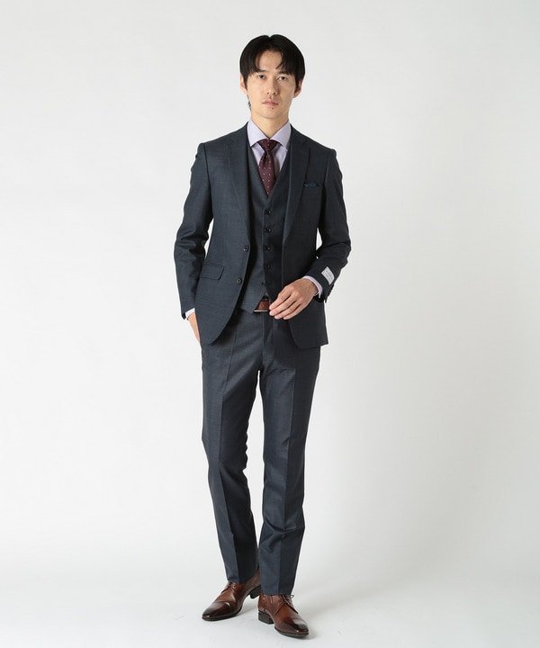 【SALE／30%OFF】CROWDED CLOSET NARROWシャドー杢グレンチェックスーツ メンズ ビギ スーツ・フォーマル セットアップスーツ ネイビー ブラウン【送料無料】