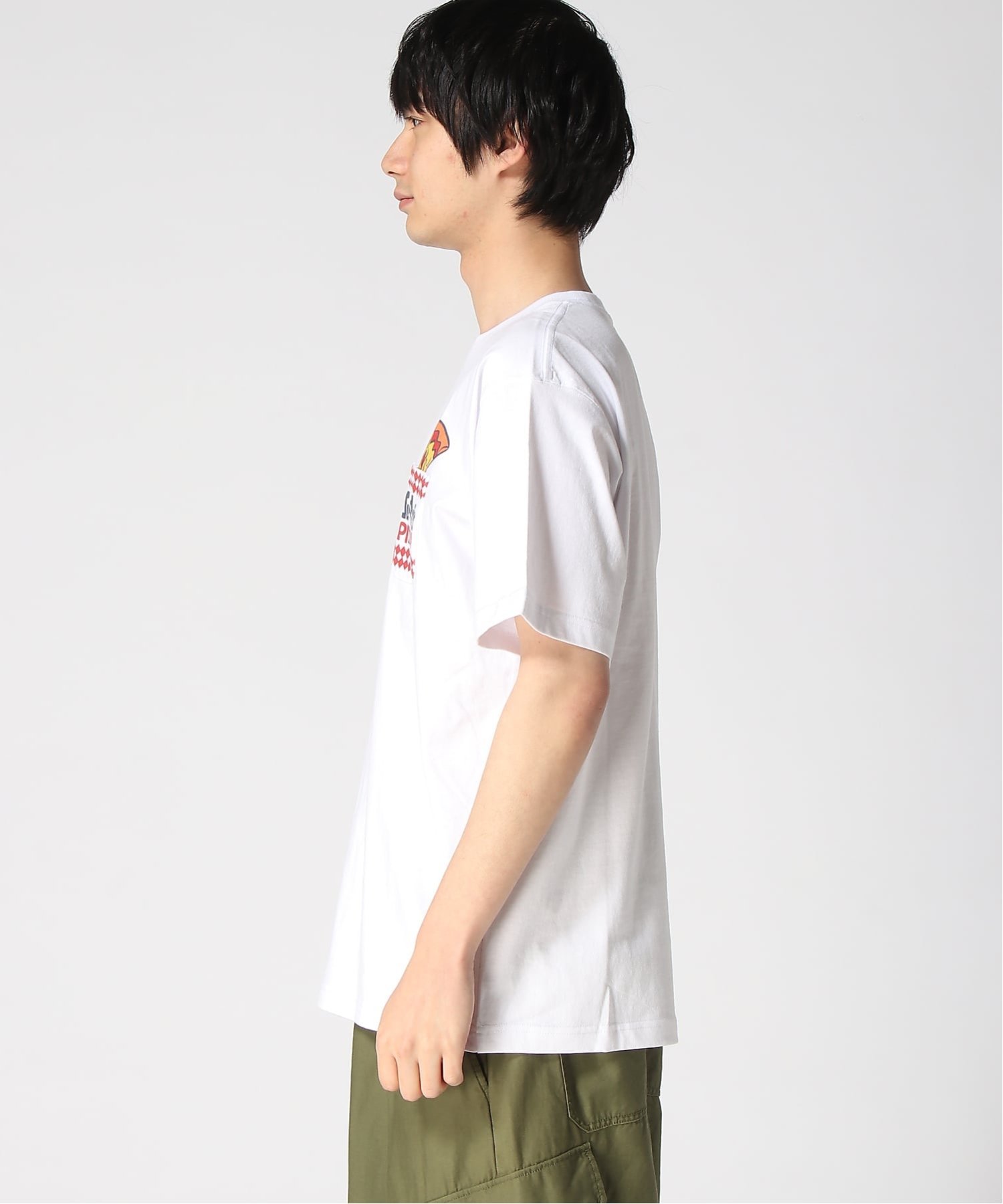 SURF DAY'S SURF DAY'S/(M)プリント SS TEE フララニハワイ トップス カットソー・Tシャツ ホワイト カーキグリーン