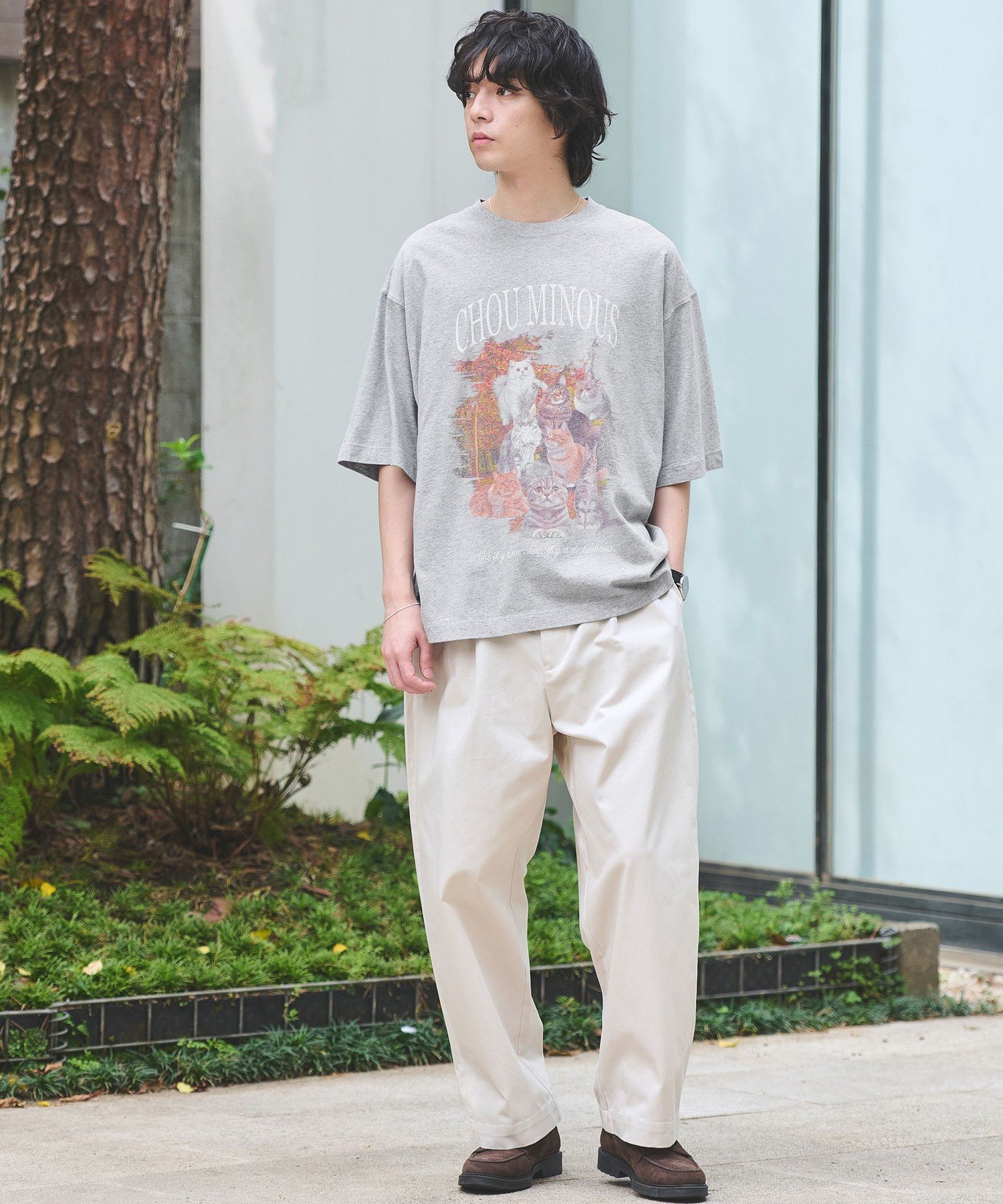 UNITED ARROWS green label relaxing 【WEB限定】＜GLR or＞キャット プリント 半袖 Tシャツ ユナイテッドアローズ グリーンレーベルリラクシング トップス カットソー・Tシャツ グレー ブラック【送料無料】