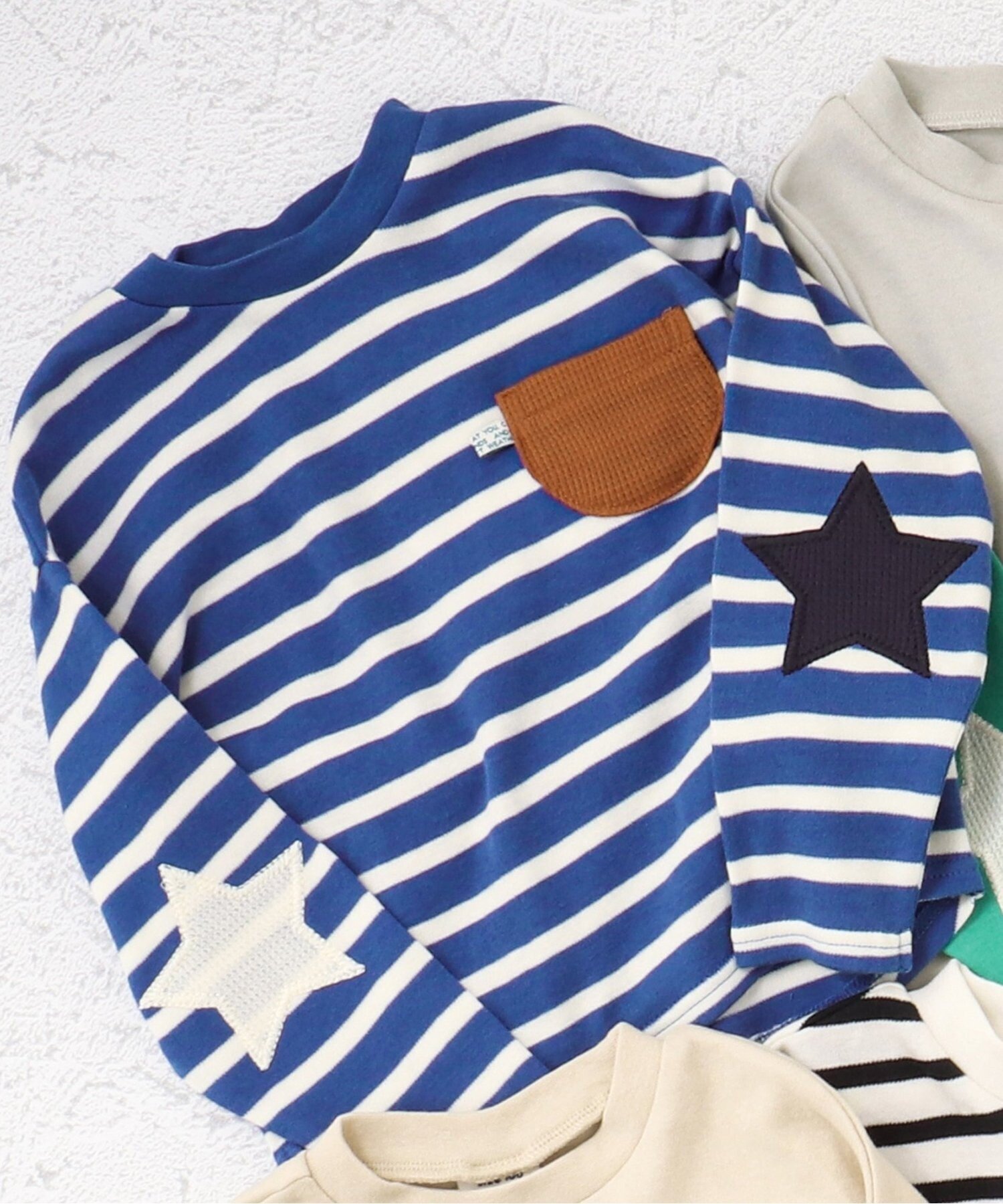 BREEZE スターパッチロンT エフオーオンラインストア トップス カットソー・Tシャツ ブルー ホワイト レッド イエローのサムネイル