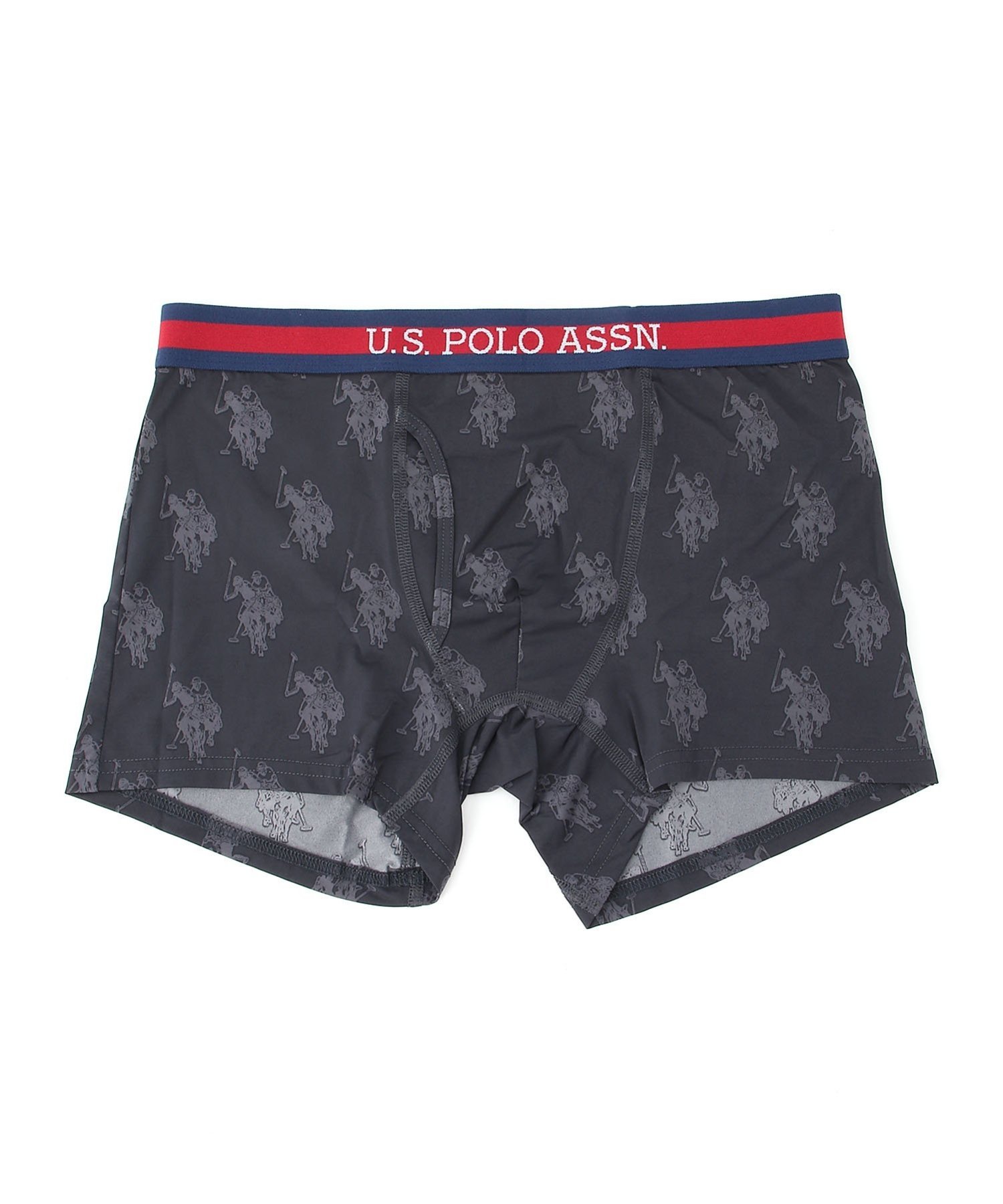 U.S. POLO ASSN. U.S.POLO ASSN./(M)USPA ロゴ総柄アンダーパンツ ハンドサイン インナー・ルームウェア ボクサーパンツ・トランクス ブラック ブルー