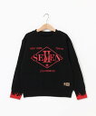 【SALE/30%OFF】SEVEN2 SEVEN2/(K)裏起毛クルーネック ニッキー トップス スウェット・トレーナー ブラック グレー(4)