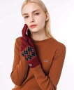 【SALE/50%OFF】LACOSTE フレッシュカラーアーガイルニットグローブ ラコステ ファッション雑貨 手袋 グレー ブラウン【送料無料】