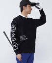 【SALE/40%OFF】PEARLY GATES 天竺ピンタックインターシャ クルーネックニットプルオーバー パーリーゲイツ トップス ニット ネイビー ホワイト【送料無料】