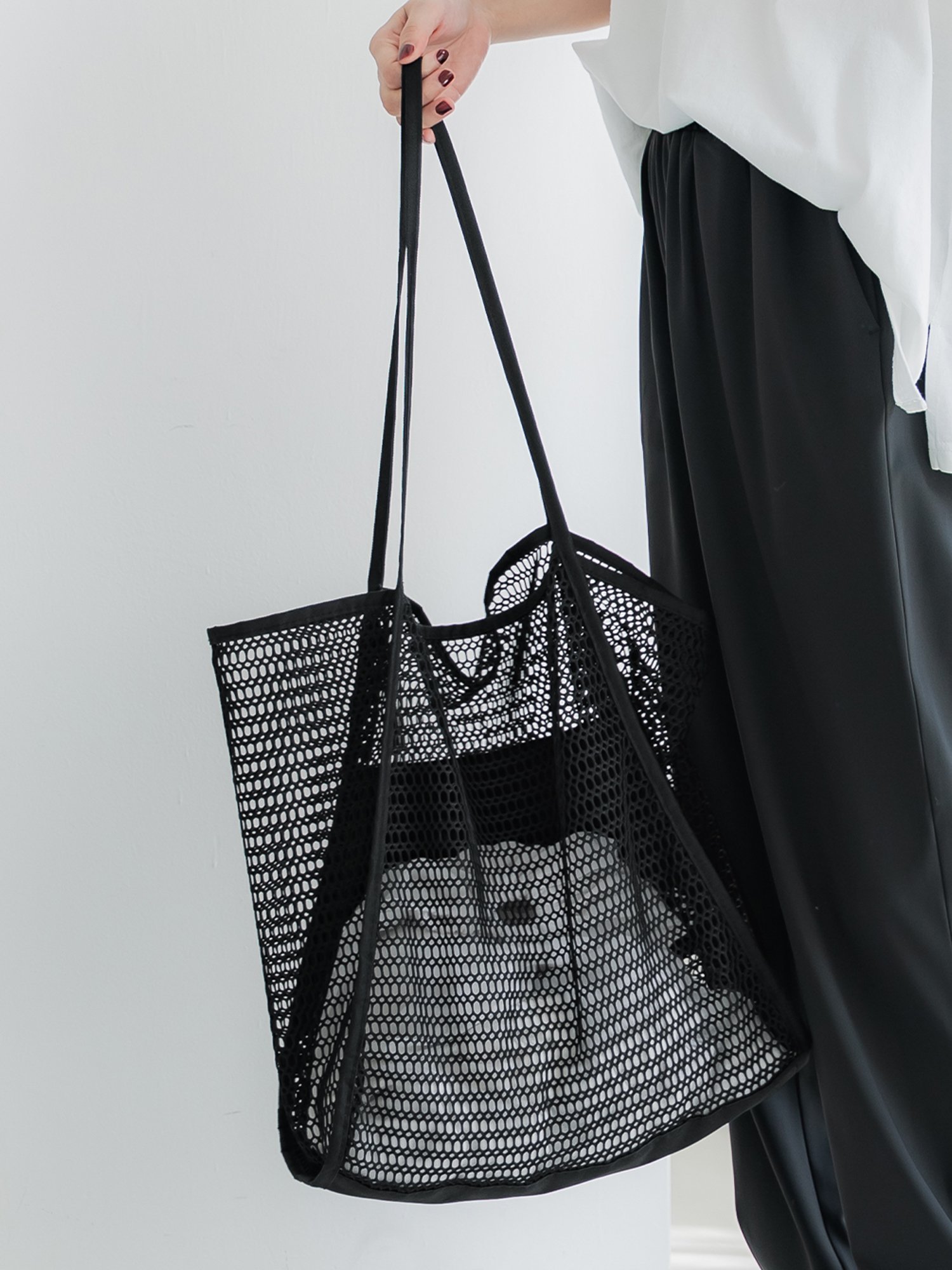 coca メッシュトートバッグ コカ バッグ トートバッグ オレンジ ブラックのサムネイル