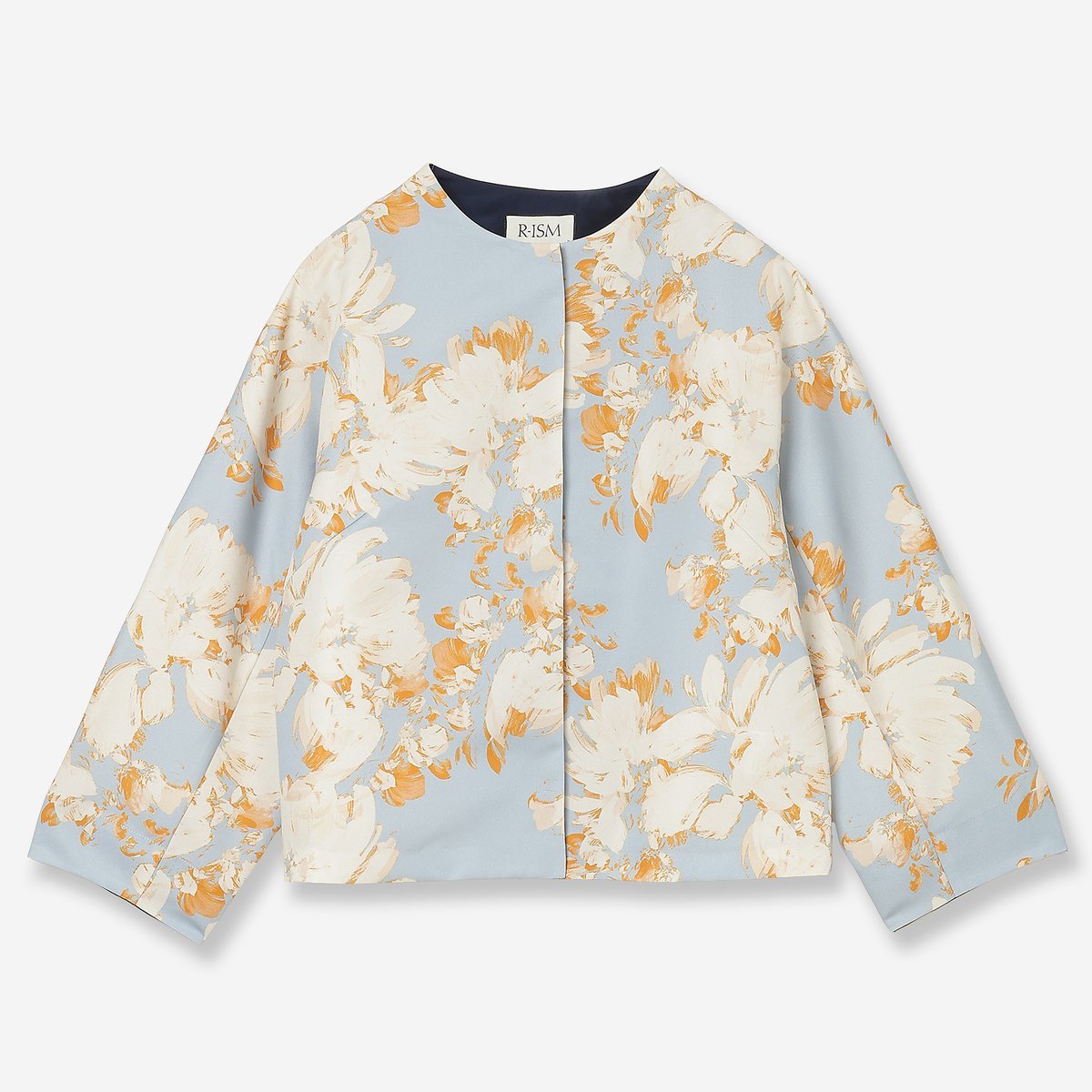 R-ISM 【セットアップ対応・洗える・S/M/Lサイズ】ウォーターカラーペイントブラウス リズム トップス シャツ・ブラウス ホワイト
