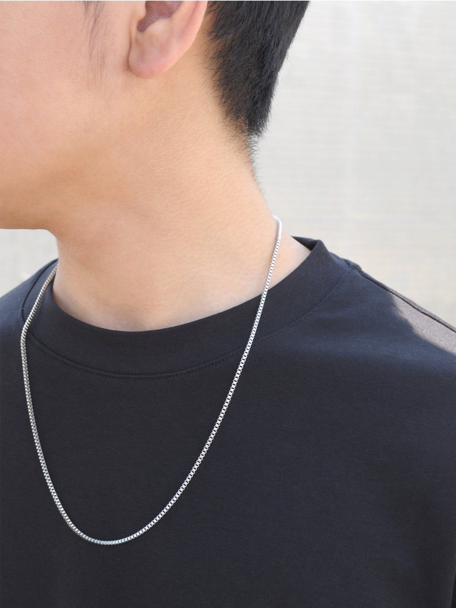 ieLS Stainless Steel チェーンネックレス クークロワッサン アクセサリー・腕時計 ネックレス シルバーのサムネイル