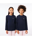 LACOSTE JUNIORベーシックワニロゴパッチ長袖Tシャツ ラコステ トップス カットソー・Tシャツ ネイビー ホワイト【送料無料】