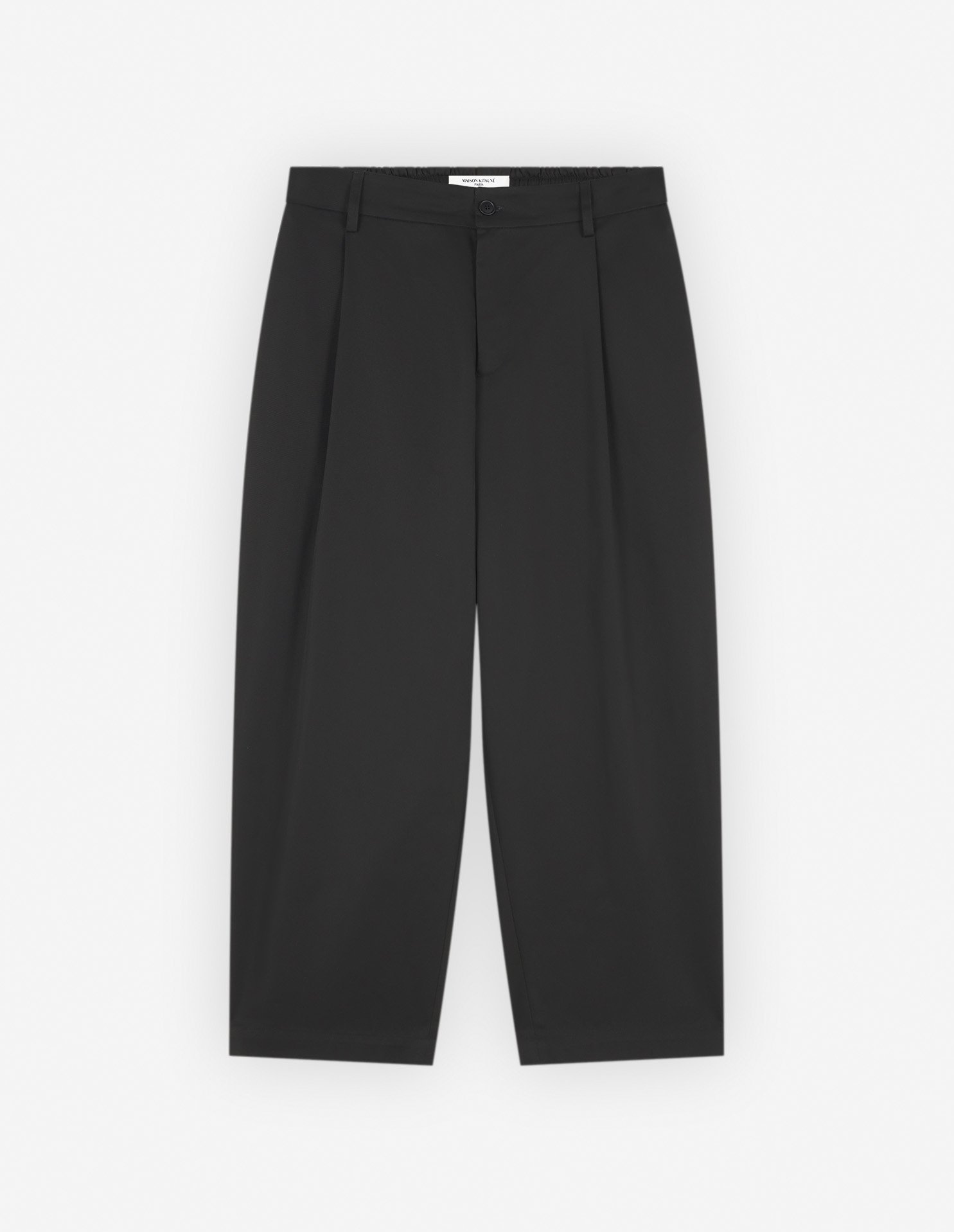 【SALE／40%OFF】Maison Kitsune MAISON KITSUNE/(M)CROPPED PLEATED CHINO PANTS IN COTTON GABARDINE メゾン キツネ パンツ チノパンツ ブラック【送料無料】のサムネイル