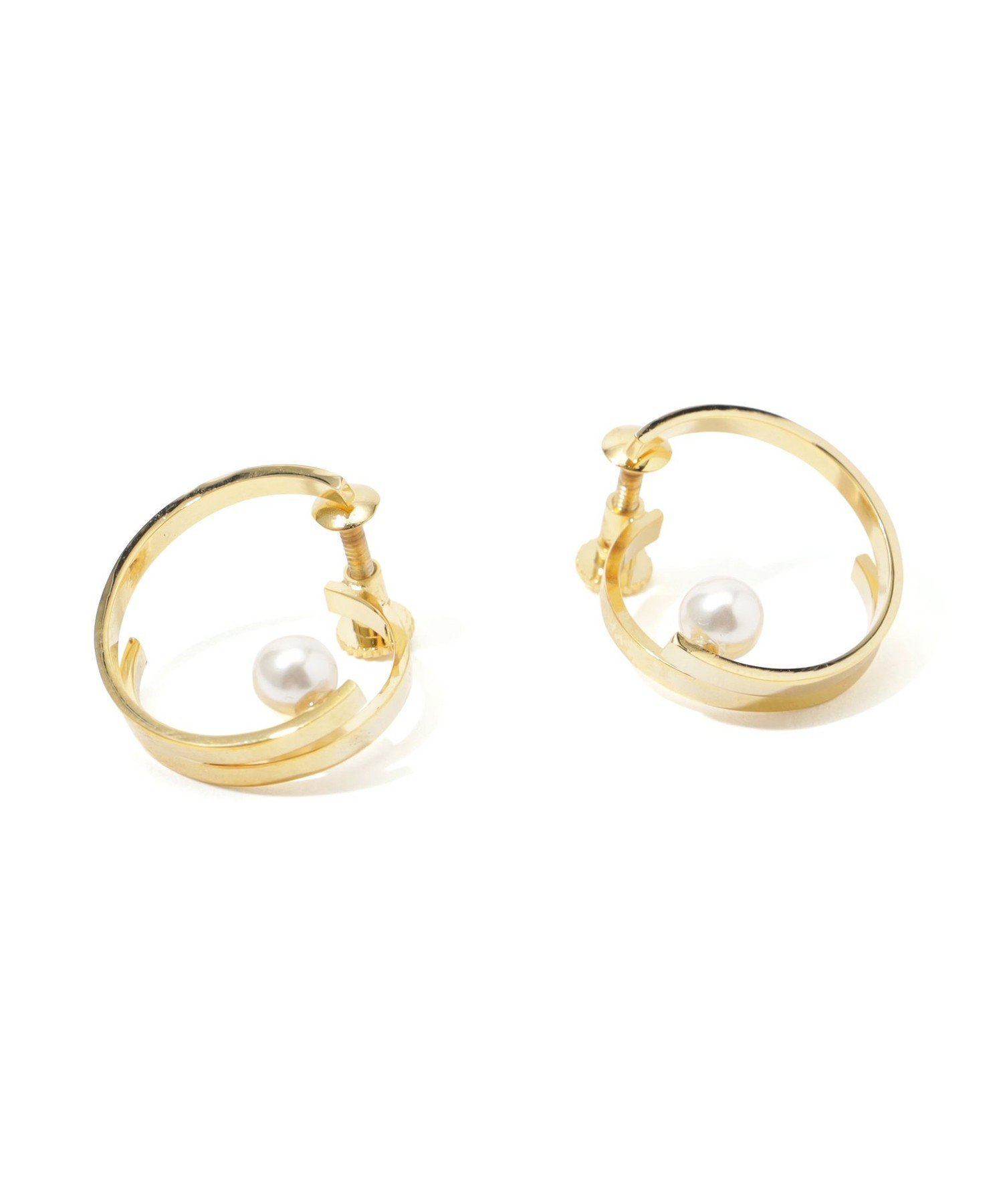 TOMORROWLAND GOODS 【別注】januka パールフープイヤリング トゥモローランド アクセサリー・腕時計 イヤリング・イヤーカフ ゴールド【送料無料】