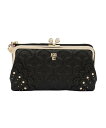 ANNA SUI アナスイ ANNA SUI ピーコック 二つ折り口金長財布 クイーポ 財布・ポーチ・ケース 財布 ブラック ピンク グリーン【送料無料】