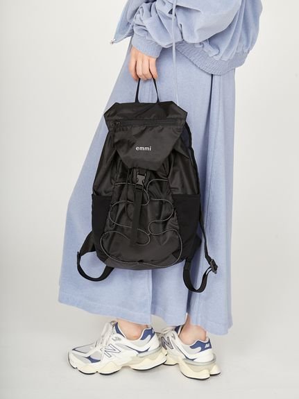 emmi パッカブルバックパック エミ バッグ リュック・バックパック ベージュ ホワイト ブラック【送料無料】