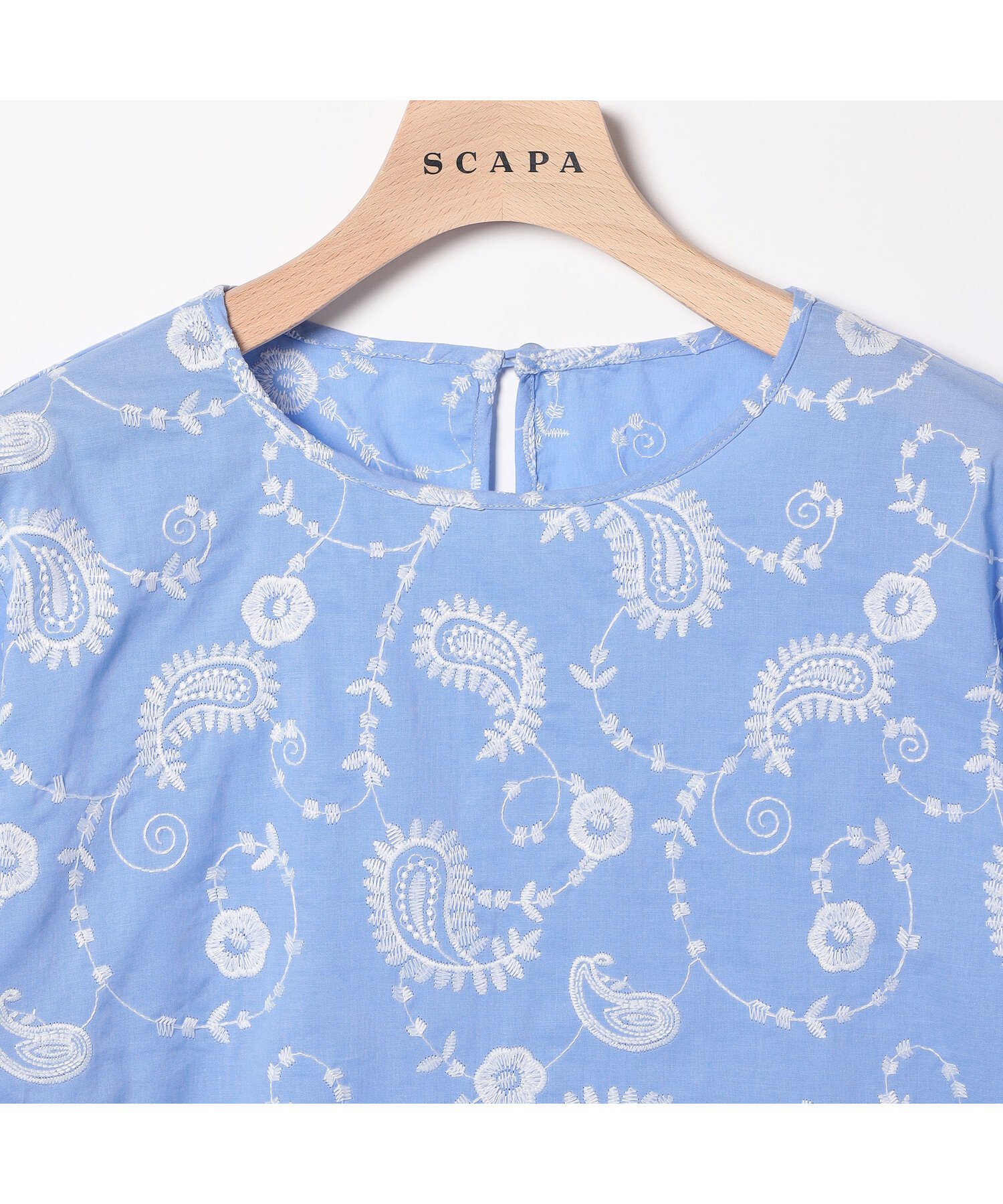 SCAPA エンブロペーズリープルオーバーブラウス スキャパ トップス シャツ・ブラウス