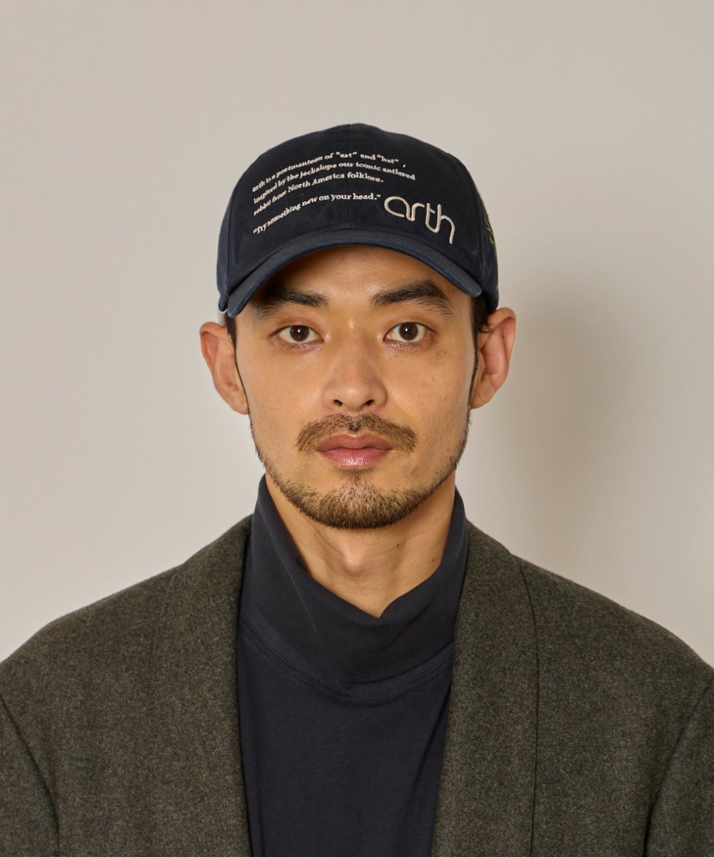 arth arth EMB Washed Cap / アース オーバーライド 帽子 キャップ ブラウン ネイビー【送料無料】
