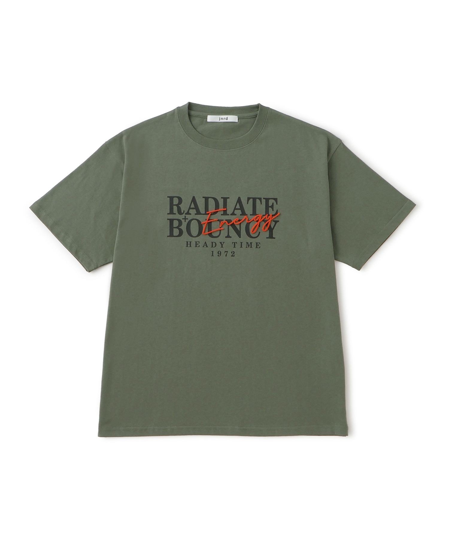 j.n.r.d ブラシ刺繍Tシャツ ジュン スタンダード ピックス トップス カットソー・Tシャツ カーキグリーン ホワイト