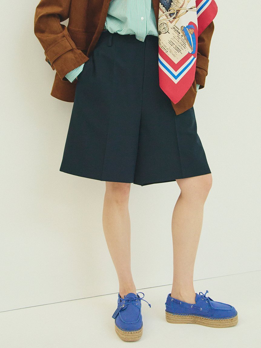 【SALE／50%OFF】Mila Owen トリミングハーフキュロットパンツ ミラオーウェン パンツ その他のパンツ ベージュ ネイビー グレー【送料無料】 stylife-15520637 Rakuten Fashion サンプル画像3