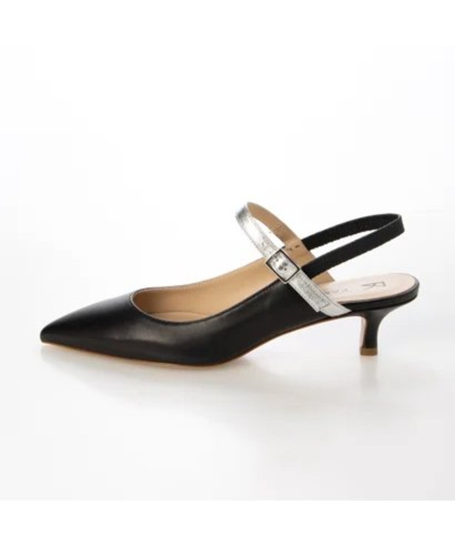 【SALE／40%OFF】FABIO RUSCONI ポインテッドトゥ スリングバックパンプス ファビオルスコーニ シューズ・靴 パンプス ブラック グレー【送料無料】