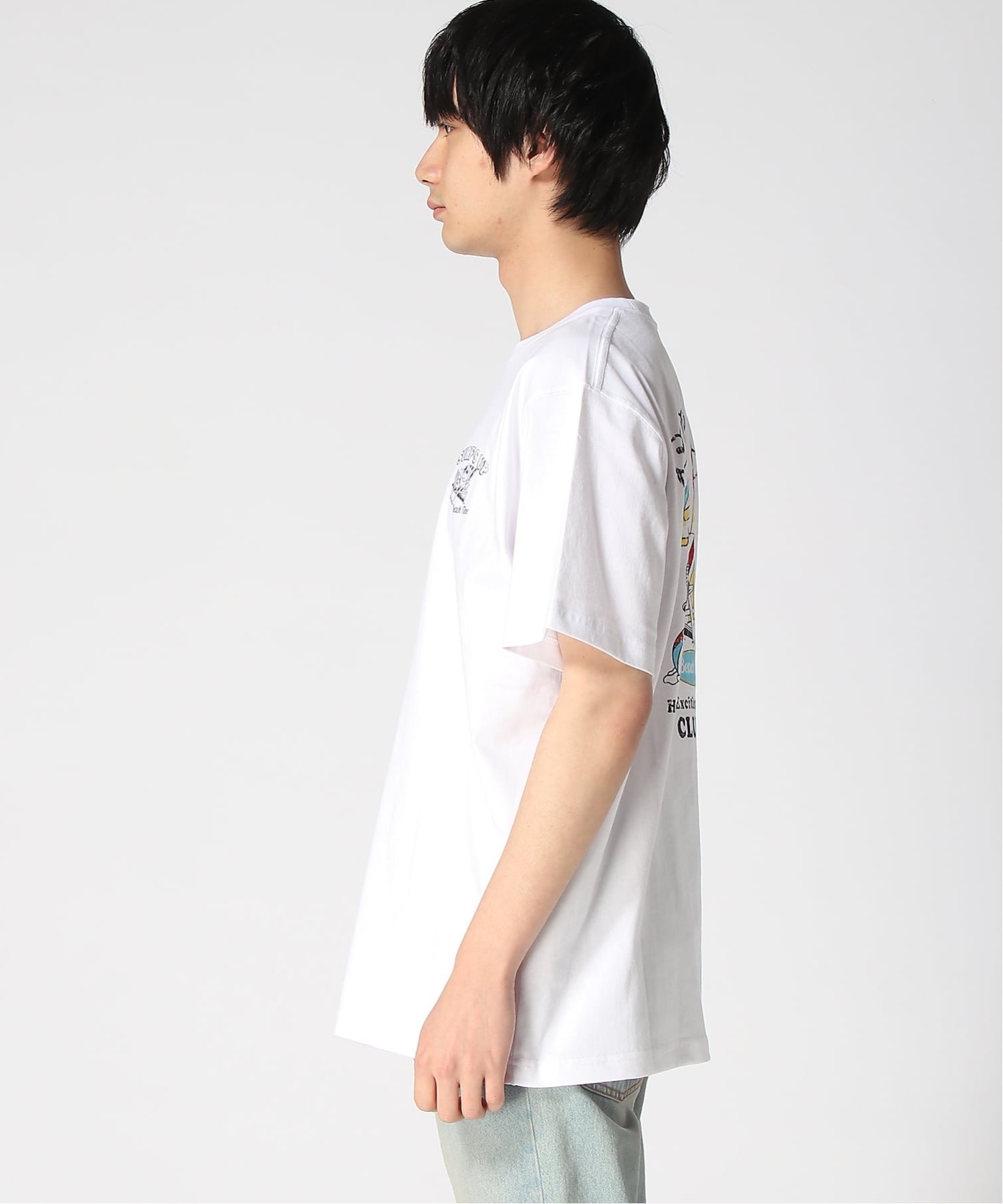 SURF'S UP SURF'S UP/(M)プリントSS TEE フララニハワイ トップス カットソー・Tシャツ ホワイト ピンク