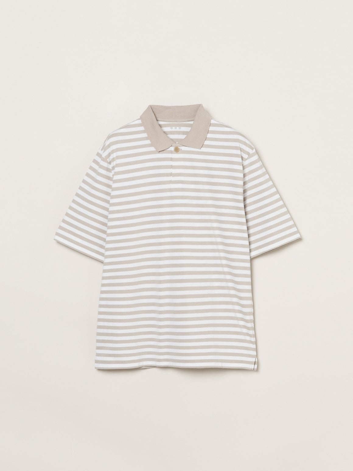 three dots Men's Powdery cotton border polo スリードッツ トップス シャツ・ブラウス ホワイト
