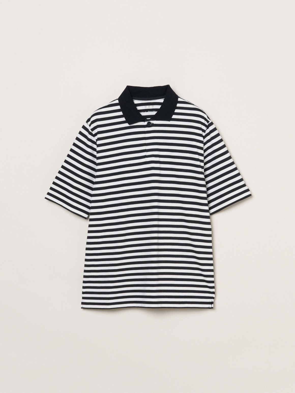 three dots Men's Powdery cotton border polo スリードッツ トップス シャツ・ブラウス ホワイト