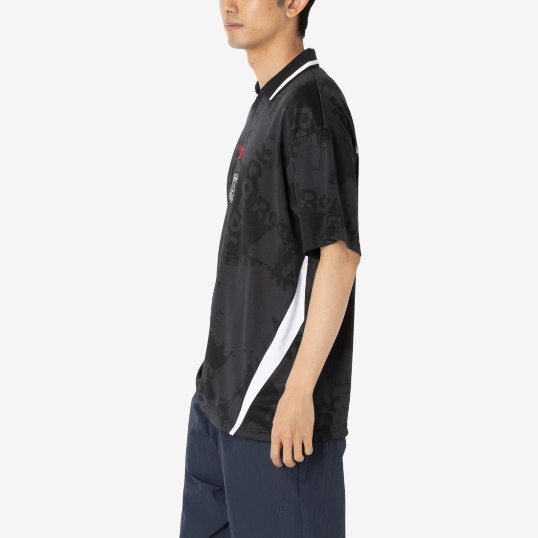 フットボールジャージー / STREET SPORT FOOTBALL JERSEY リーボック トップス カットソー・Tシャツ ブラック レッド