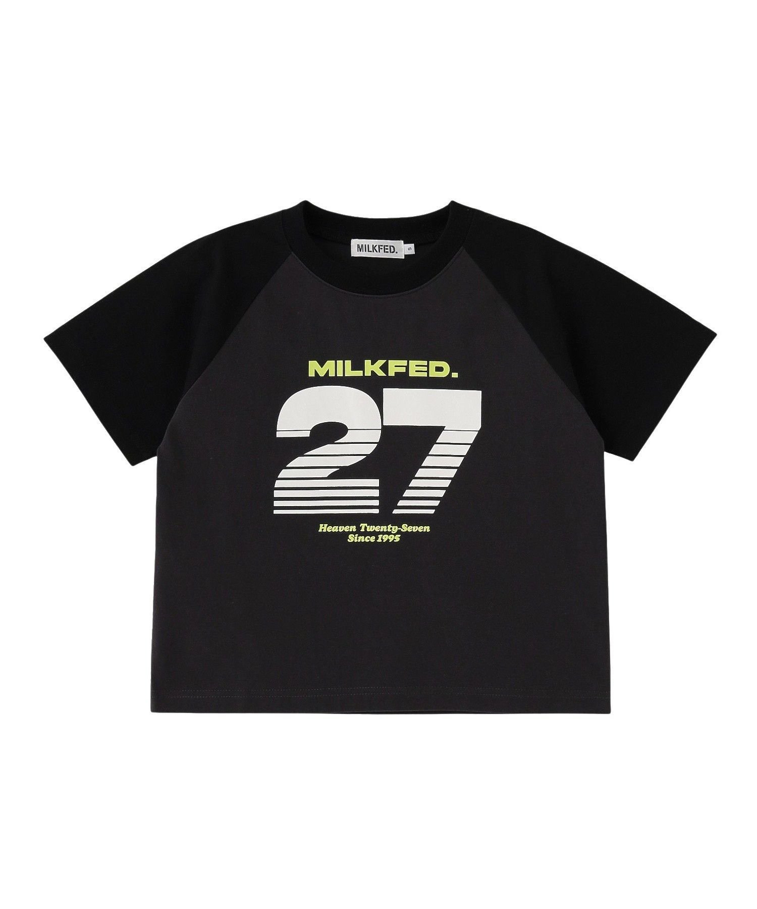 MILKFED. 27 SLICE LOGO COMPACT B/B TEE ミルクフェド トップス カットソー・Tシャツ ホワイト グレー