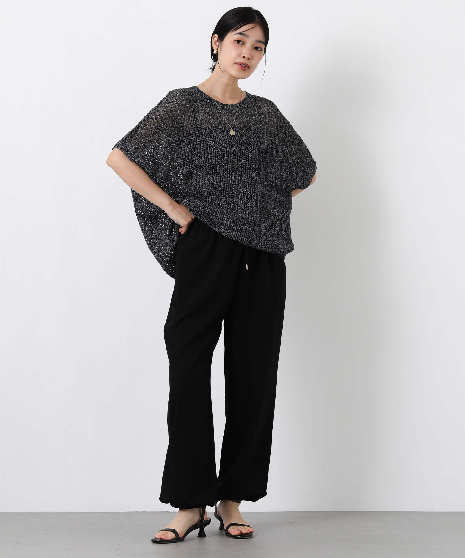 Gready Brilliant/(W)2_ジョーゼットジョガーPT グレディブリリアン パンツ その他のパンツ ブラウン ブラック