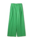【SALE/40%OFF】MACPHEE ウールレーヨンツイル タックワイドパンツ トゥモローランド パンツ スラックス・ドレスパンツ グリーン ネイビー【送料無料】