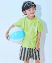 【SALE/13%OFF】devirock UVカット プリント半袖ラッシュガード&総柄サーフパンツ セットアップ水着 25SS デビロック 水着・スイムグッズ...