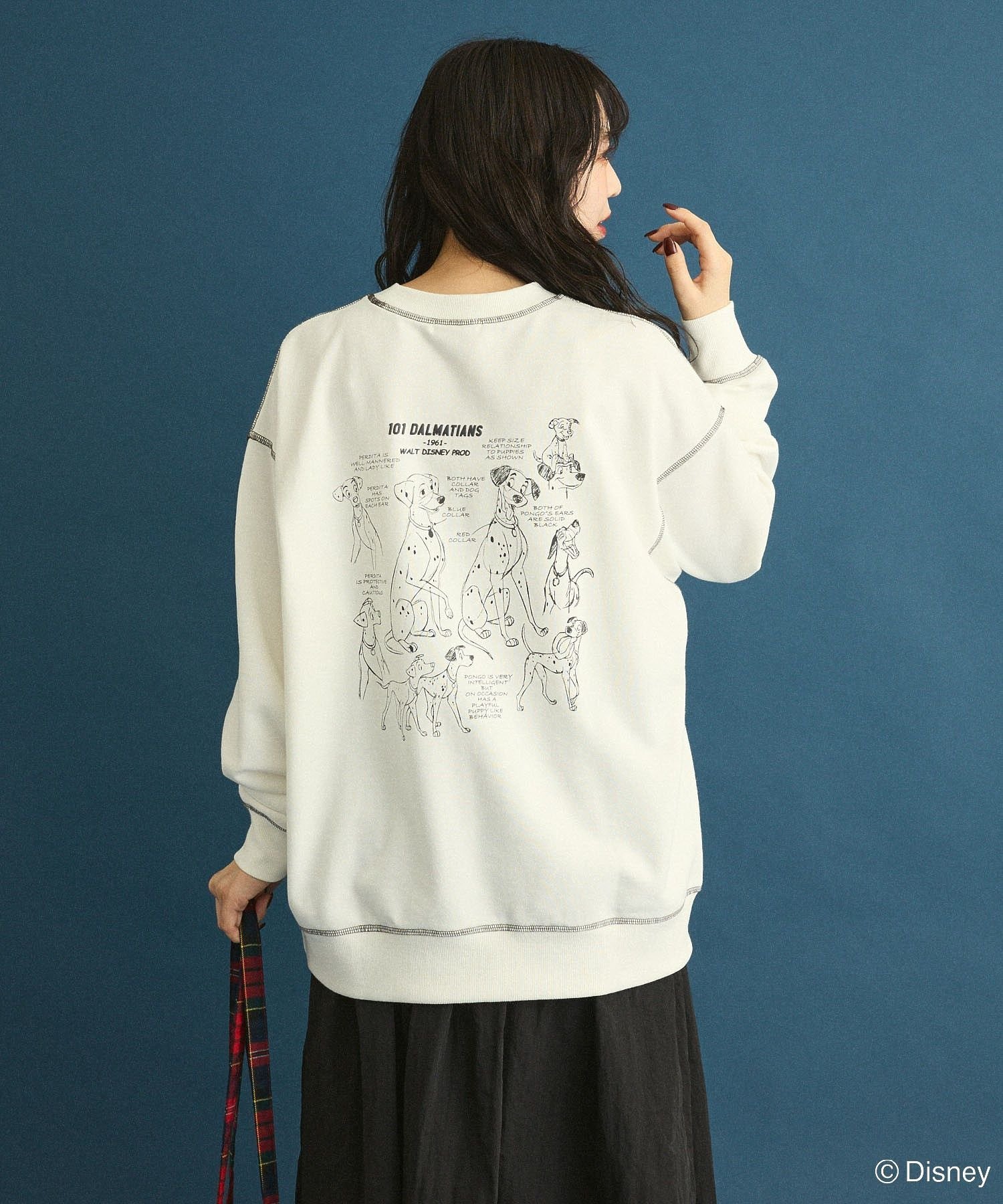 Green Parks 101匹わんちゃん/バックプリントスウェット グリーンパークス トップス スウェット・トレーナー ホワイト【送料無料】のサムネイル