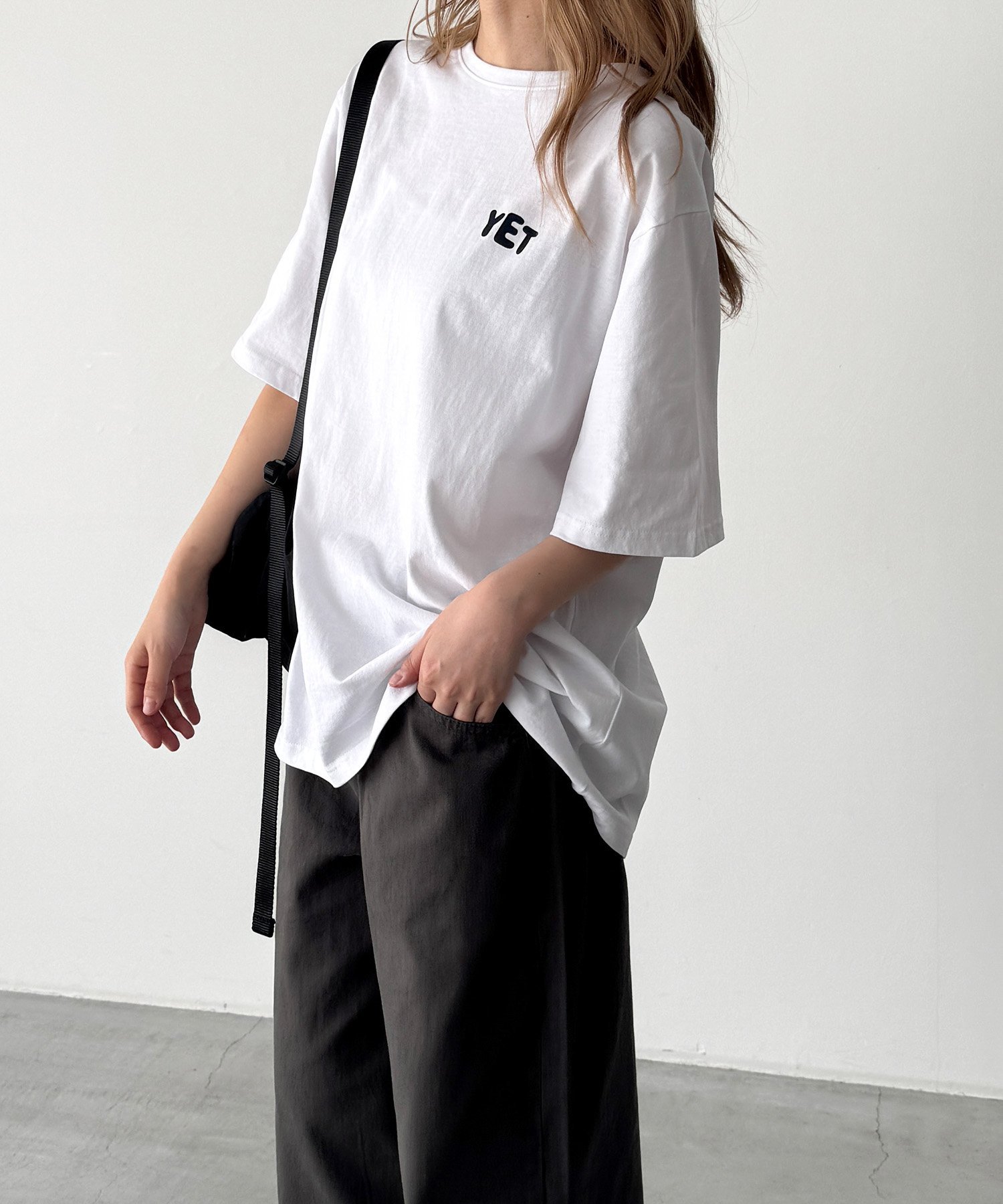 Lakey Park Lakey Park "YET"Tシャツ キャナルジーン トップス カットソー・Tシャツ ホワイト グレー