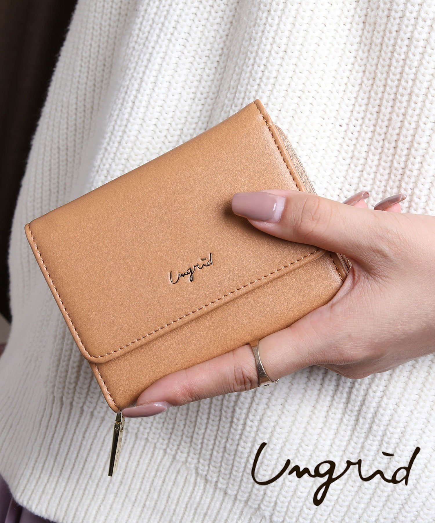 SALE／10%OFF】Ungrid 【Ungrid/アングリッド】スムース ミニWALLET