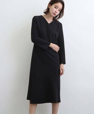 【SALE/50%OFF】INDIVI 【洗える/スタイルアップ】ラップペプラム風ワンピース インディヴィ ワンピース・ドレス その他のワンピース・ドレス ブラック グリーン【送料無料】
