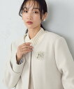 COMME CA ISM プラスチックパール フラワーブローチ コムサイズム アクセサリー・腕時計 ブローチ・コサージュ・バッジ シルバー