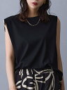 NICOLE white バック柄プリントスリーブレスTシャツ ニコル クラブ トップス その他のトップス ホワイト ブラウン ブラック【送料無料】|詳細画像