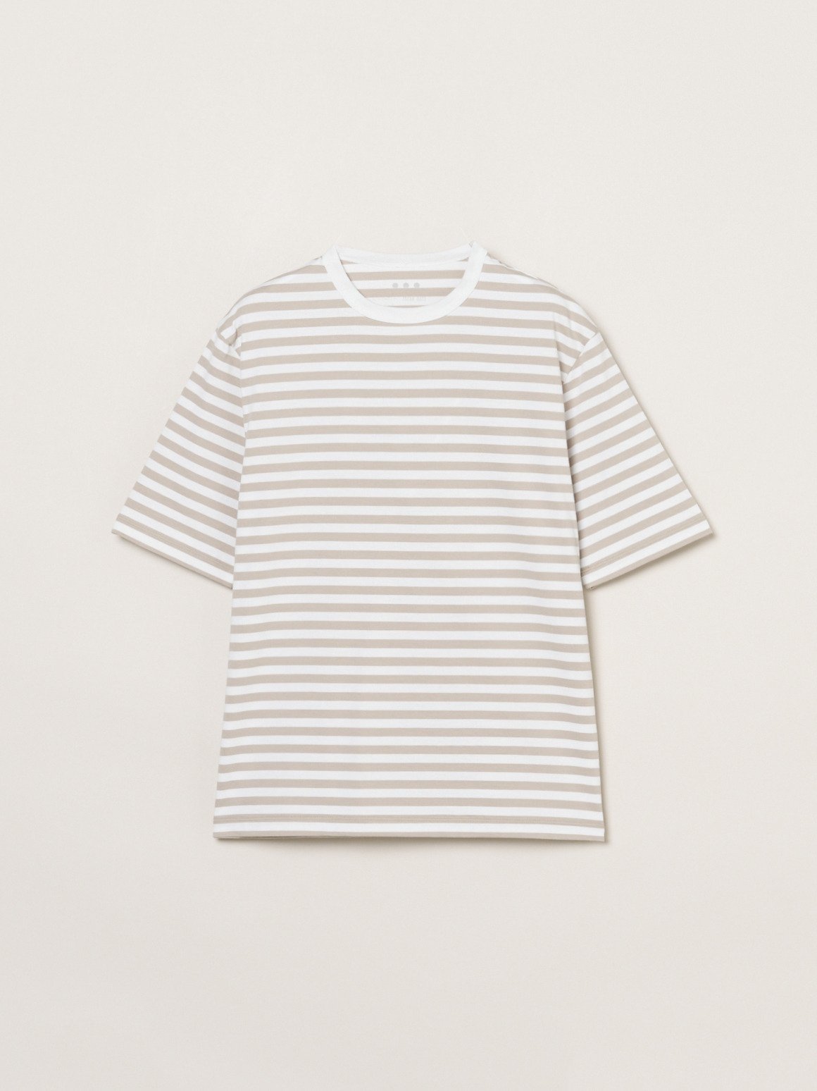 three dots Men's Powderycotton border s/s T スリードッツ トップス カットソー・Tシャツ ホワイト