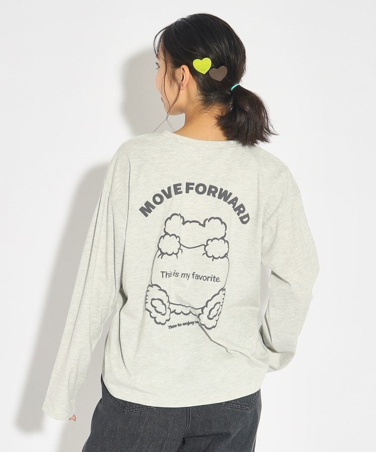 【SALE／24%OFF】PINK-latte 【春まで使える♪】クマウサ ロンT ピンク ラテ トップス カットソー・Tシャツ グレー ブラック イエロー ブルーのサムネイル