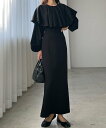 【SALE/29%OFF】JUNOAH Louere ハイウエストスカート ジュノア スカート ロング・マキシスカート ベージュ ブラウン ブラック ホワイト【送料無料】